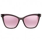 zonnebril dames zwart/roze Cat-Eye