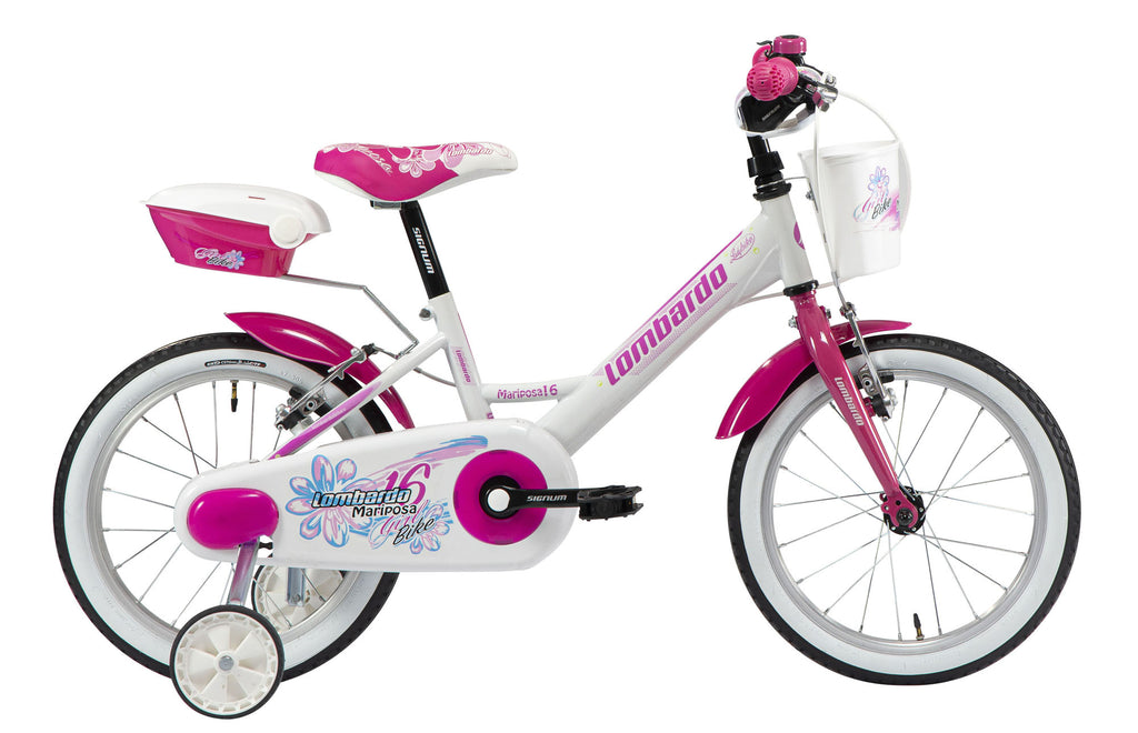 lombardo mariposa d wit/roze vrijloop + 2 handrem