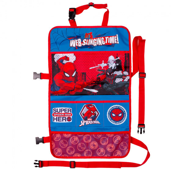 Marvel autostoel organizer spider-man junior 58 x 35 cm rood