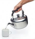 fluitketel 2 liter RVS zilver/zwart