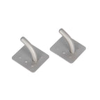 Masterclass Handdoekhaak vierkant 3 x 6 cm RVS grijs 2 stuks