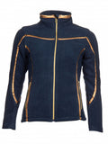fleecevest Kati dames polyester navy/bruin maat S
