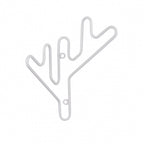 muurhaak Twig 24 x 20 cm staal wit