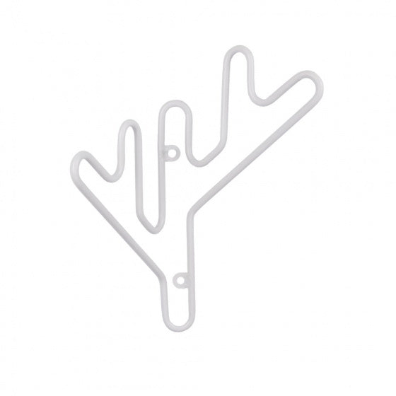 muurhaak Twig 24 x 20 cm staal wit
