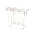 organizer met los dienblad 62 x 26 cm staal wit 2-delig