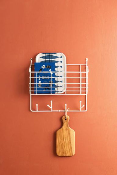 wandrek Mitten Shelf 39 x 35 x 9 cm staal wit