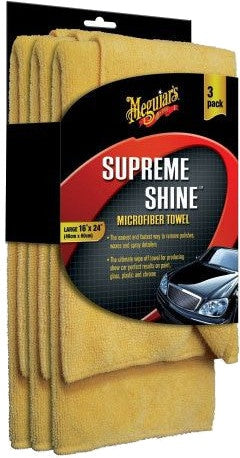 Meguiar's supreme shine microfiber, 3-pack - microvezeldoek auto - schoonmaakdoeken