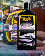 Meguiar's meguiar’s ultimate liquid wax 473ml set – 3-delige autowax set – spiegelglans reflectie – inclusief applicator microvezeldoek
