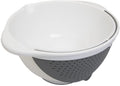 vergiet/kom 2-in-1 25 cm 3,5 liter PP wit/grijs