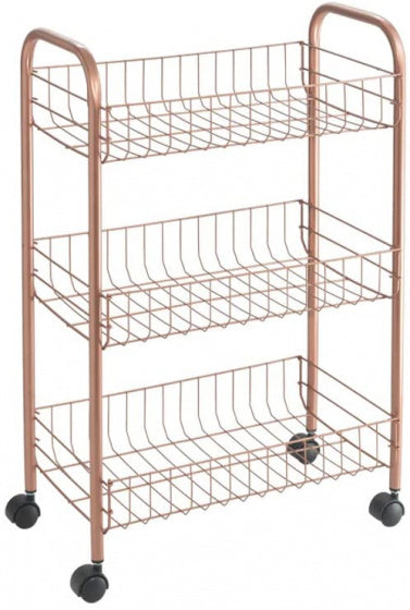 Metaltex badkamer keukentrolley lugano koper