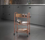 Metaltex badkamer keukentrolley lugano koper