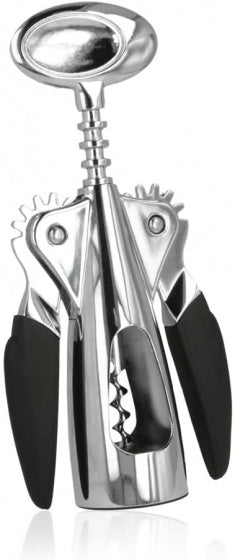 kurkentrekker Synthesy 18 cm zink/rubber zilver/zwart
