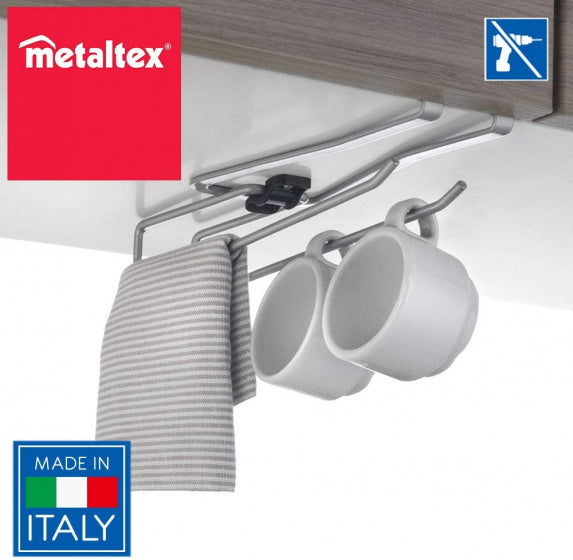 opberghaken multifunctioneel 28 x 8 cm metaal zilver