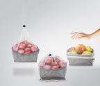 opbergmand opvouwbaar 18 x 18 cm polyester grijs/wit