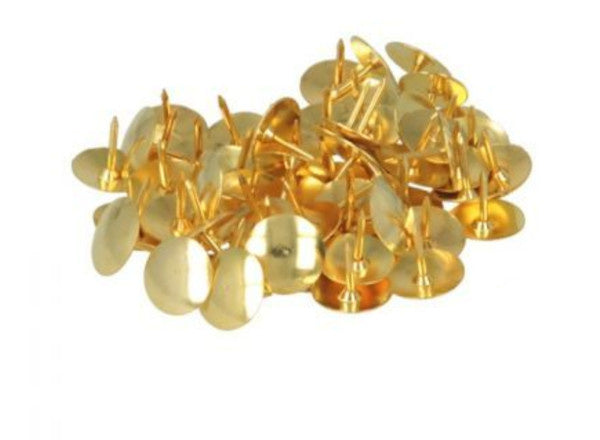 punaises 1 cm staal goud 100 stuks