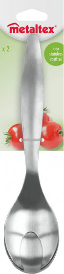 saladebestek 29 cm staal zilver 2-delig