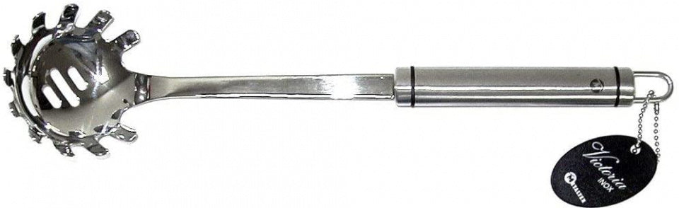 spaghettilepel Victoria 32 cm RVS zilver