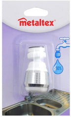 straalregelaar waterbesparend messing zilver/wit