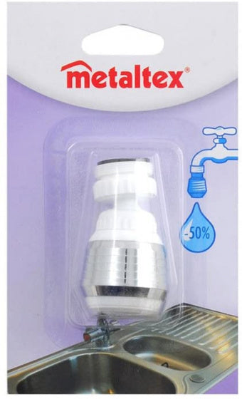 straalregelaar waterbesparend messing zilver/wit