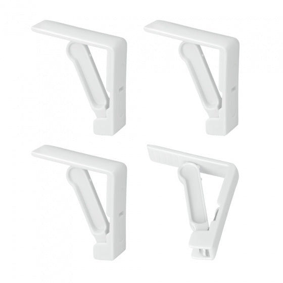 tafelkleedklemmen 5,5 x 5,5 cm wit 4 stuks