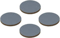 viltdoppen rond 5 cm grijs 4 stuks
