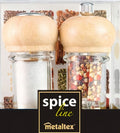 zoutvaatje en pepermolen Spice Line 10 cm acryl/hout