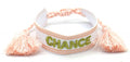 armband Chance geweven katoen verstelbaar roze