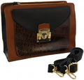 schoudertas dames 22 x 17 x 9 cm leer bruin 2-delig