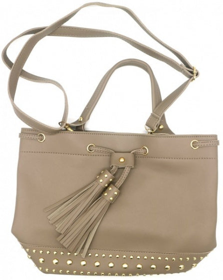schoudertas dames 36 x 25 x 15 cm polyurethaan grijs