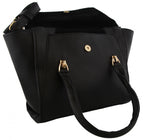 Mh bijoux Schoudertas dames 41 x 24 cm leer zwart 2-delig