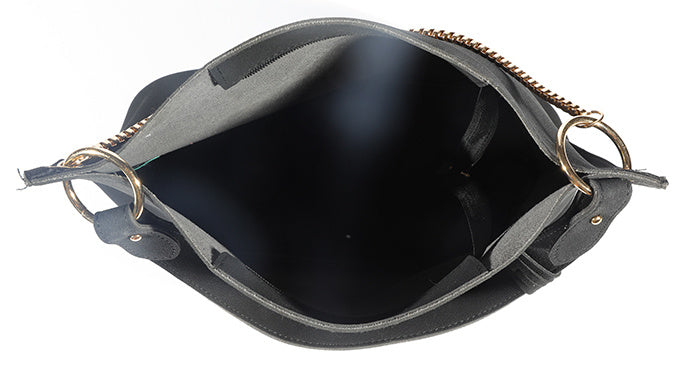 shopper dames 20 liter 27 x 42 cm polyurethaan grijs