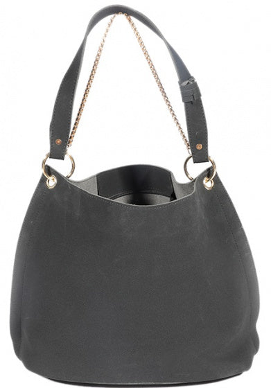 shopper dames 20 liter 27 x 42 cm polyurethaan grijs