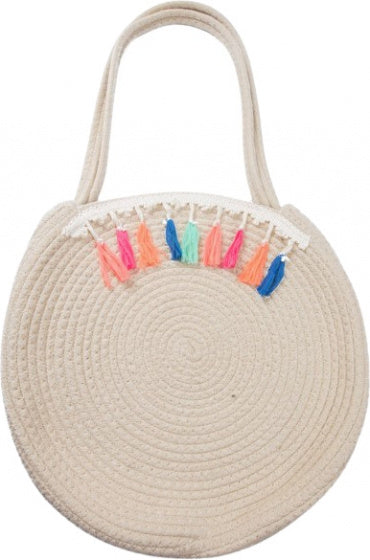 tas dames 35 x 10 cm katoen/polyurethaan beige