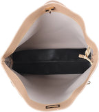 schoudertas dames 44 x 35 x 10 cm polyurethaan bruin