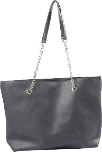 schoudertas dames 44 x 35 x 10 cm polyurethaan grijs