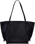 schoudertas dames 45 x 28 cm polyurethaan zwart