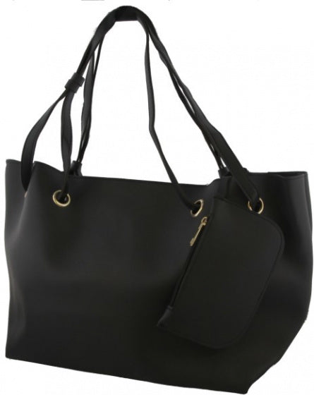 tas dames 50 x 30 x 16 cm polyurethaan zwart 2 stuks