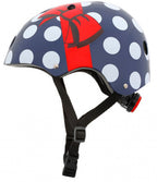 Mini hornit lids fietshelm voor kinderen met led achterlicht - polka dot (s)