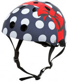 Mini hornit lids fietshelm voor kinderen met led achterlicht - polka dot (s)