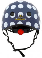 Mini hornit lids fietshelm voor kinderen met led achterlicht - polka dot (s)
