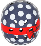Mini hornit lids fietshelm voor kinderen met led achterlicht - polka dot (s)