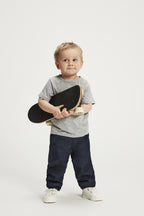 joggingbroek denim junior polyester blauw maat 56