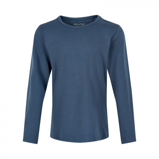 longsleeves Basic junior katoen navy 2 stuks maat 104