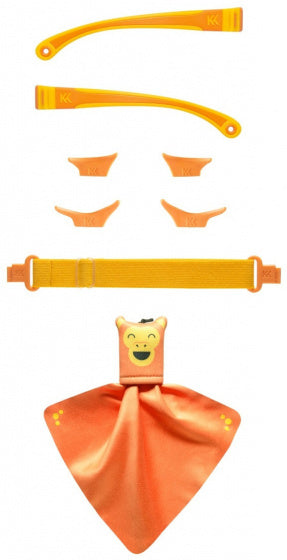 Mokki Accessoirekit zonnebril geel/oranje 5-delig