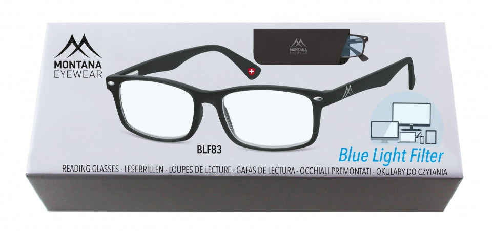 leesbril blauwlichtfilter zwart sterkte +3,50 (blfbox83)