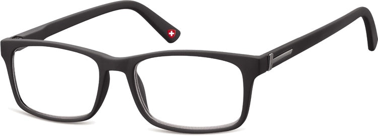 leesbril MR73 unisex rechthoekig zwart sterkte +2.00