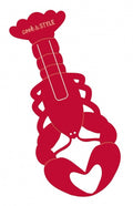 boekenlegger kreeft rood 12,5 cm