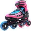 Move Inline skates Fast semi-softboot verstelbaar roze/blauw maat 30-33