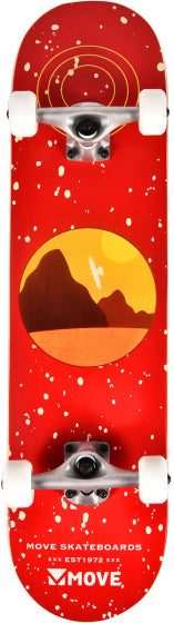 Move Nature skateboard 79 x 19,7 cm rood/wit
