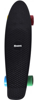 move skateboard old school retro : zwart 58 cm abec7 (old22xblk)